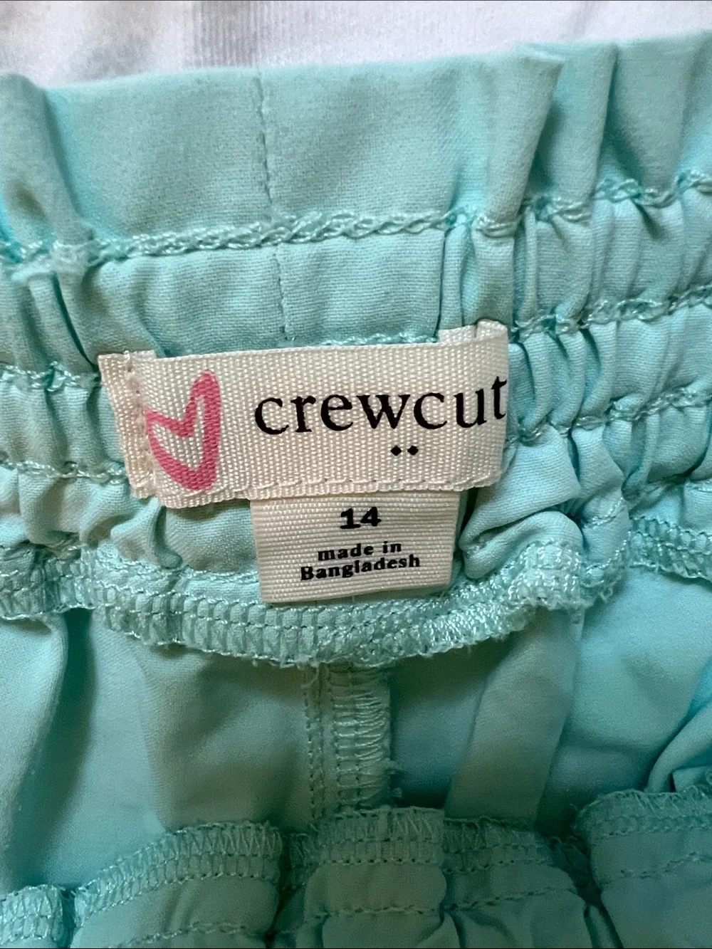 Crewcuts White Tee with Aqua Ruffle Shorts - Poodle Tea Party Set